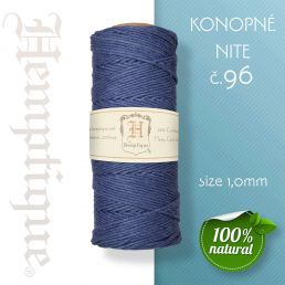 Konopná niť HEMP CORD - hrúbka 1 mm -  Modrá č.96 - 1 m