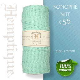 Konopná niť HEMP CORD - hrúbka 1 mm -  Azúrová č.56 - 1 m