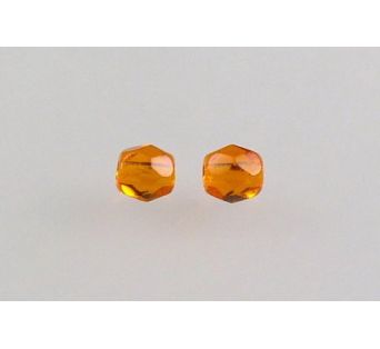 Brúsené korálky - Ohňovky - 4 mm - 90030 - 30 ks