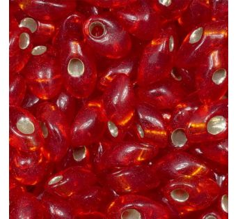 Korálky MIYUKI Long MAGATAMA - 4x7mm -  Silverlined Flame Red - 5g