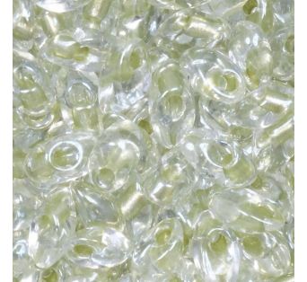Korálky MIYUKI Long MAGATAMA - 4x7mm - Sparkling Celery Lined Crystal - 5g