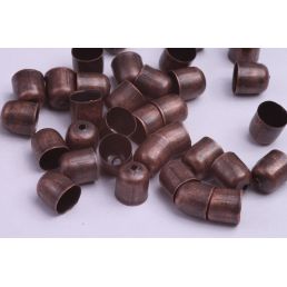 Kaplík - Baculatý - 8 X 7 mm - Staromedený - 5 ks
