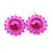 Ručne šité náušnice - Fuchsia - 25016