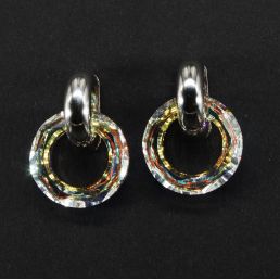 ELEGANTNÉ napichovacie náušnice - Kruh Crystal AB