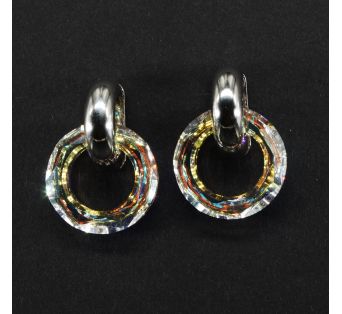 ELEGANTNÉ napichovacie náušnice - Kruh Crystal AB