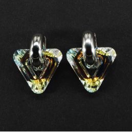 ELEGANTNÉ napichovacie náušnice - Triangle Crystal AB