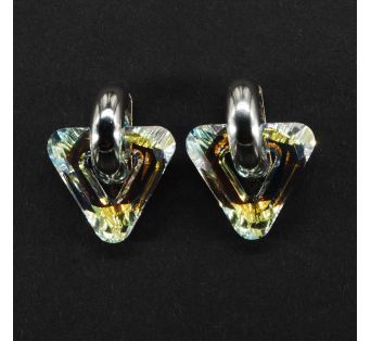 ELEGANTNÉ napichovacie náušnice - Triangle Crystal AB
