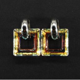 ELEGANTNÉ napichovacie náušnice - Štvorec Crystal AB