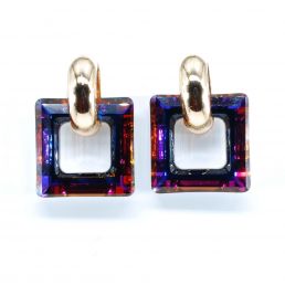 ELEGANTNÉ napichovacie náušnice - Štvorec Volcano