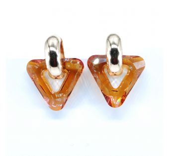 ELEGANTNÉ napichovacie náušnice - Triangle Crystal Cooper