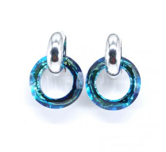 ELEGANTNÉ napichovacie náušnice - Kruh Bermuda Blue