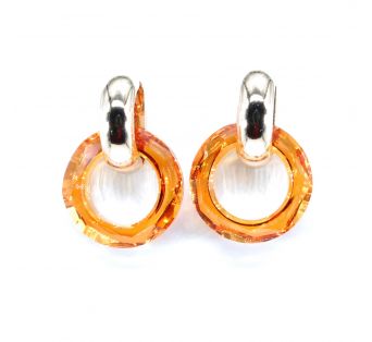 25047- ELEGANTNÉ napichovacie náušnice - Kruh Astral Pink