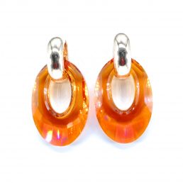 25006- ELEGANTNÉ napichovacie náušnice - Ovál Astral Pink