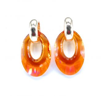 25006- ELEGANTNÉ napichovacie náušnice - Ovál Astral Pink