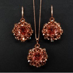 20035,36 - Set šperkov - Queen of bicone - Gold rose