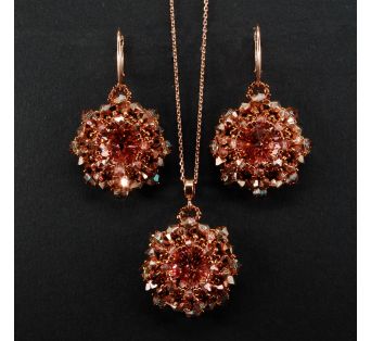 20035,36 - Set šperkov - Queen of bicone - Gold rose