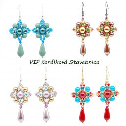 VIP Korálková stavebnica - Šitých náušníc - Antoineete