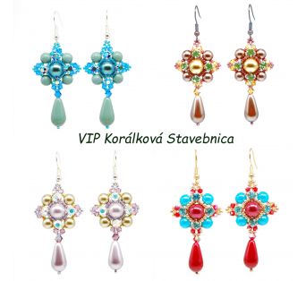 VIP Korálková stavebnica - Šitých náušníc - Antoineete